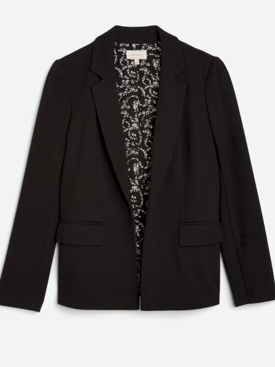 Skies Are Blue Jackets & Blazers - Skies Are Blue Black Stretch Ponte Blazer Size Small